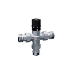 FAR - MISCELATORE TERMOSTATICO CROMATO CON ATTACCHI MASCHIO E BOCCHETTONI