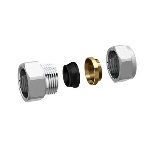 FAR - RACCORDO ADATTATORE CROMATO PER TUBO RAME