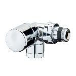 S.F. - VALVOLA D'ARREDO AD ANGOLO DX TERMOSTATIZZABILE CROMO-LUCIDO