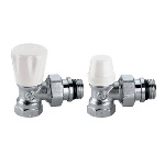 CALEF - COPPIA VALVOLE PER RADIATORI ATTACCO FERRO