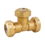 CAVAL - TEE IN OTTONE PER TUBO PE