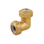 CAVAL - GOMITO DOPPIO IN OTTONE PER TUBO PE