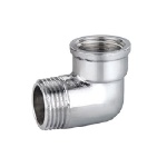 FAIDF - GOMITO A 90Â° MF IN OTTONE CROMO IBP