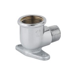 CAVAL - GOMITO MF CON FLANGIA OTTONE CROMO