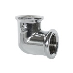 RINAL - GOMITO 90Â° FF OTTONE CROMATO