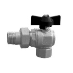 BUGAT - VALVOLA A SFERA AD ANGOLO PER COLLETTORI