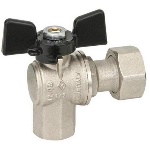 BUGAT 354-1085-05 VALVOLA A SFERA AD ANGOLO A PASSAGGIO TOTALE FF DADO MOBILE