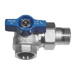 EFFEB 354-109B-06D VALVOLA A SFERA SQUADRA PER COLLETTORI MANIGLIA BLU