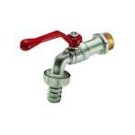 TIEMM - RUBINETTO A SFERA EOLO PORTAGOMMA LEVA ALLUMINIO ROSSA