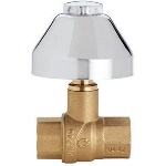 FIV - VALVOLA A SFERA DA INCASSO FF CON CAPPUCCIO E CAMPANA CROMATI