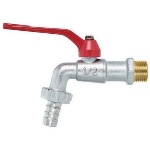 FAIDF - RUBINETTO A SFERA CON PORTAGOMMA E LEVA ROSSA