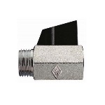 RB - VALVOLA A SFERA FILETTATURA MF SABBIATA E CROMATA CON MANIGLIA