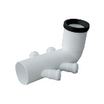 VALSI 360-541-001 CURVA BIANCA W.C. CON 4 ATTACCHI VALSIR