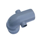 IT.RE - CURVA W.C. ALTA  2 ATTACCHI PVC GRIGIO