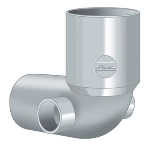 NICOL - CURVA WC CON 2 ATTACCHI LATERALI