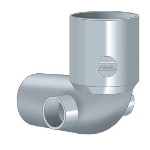 NICOL - CURVA WC CON 2 ATTACCHI LATERALI