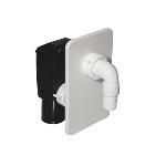 BONOM - SIFONE LAVATRICE AD INCASSO CON PLACCA BIANCA BONOMINI