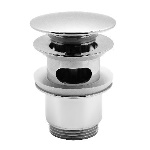 DIANHIDRO - PILETTA LAVABO CLICK-CLACK TAPPO TONDO CON TROPPO PIENO LUX