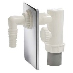 GHIDI - SIFONE INCASSO LAVATRICE IN PP CON PIASTRA ACC. INOX