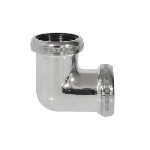 GHIDI - RACCORDO 90Â° CROMATO CON DUE GHIERE