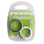 FAIDF - 2 PZ GHIERE DI RICAMBIO PER TROPPO PIENO IN ABS CROMO BLISTER