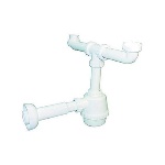 DIANHIDRO - SIFONE PVC 2 VIE S / PILETTA PER PORCELLANA CON CANOTTO