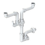 DIANHIDRO - SIFONE ISPEZIONABILE SALVASPAZIO 2 VIE  1 ATT.