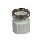 DIANHIDRO - RACCORDO ABS BIANCO CON GHIERA IN OTTONE