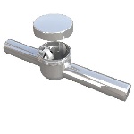 BONOM - VALVOLA ANTI RIFLUSSO ORIZZONTALE CROMATO