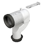 BONOM - CURVA A P PER COLLEGAMENTO  AL PAVIM. BRIDA IN PLASTICA