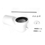 DIANHIDRO - CURVA TECNICA PER WC D.110 + KIT STAFFA