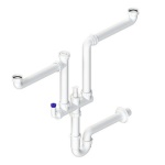 DIANHIDRO - SIFONE SALVASPAZIO A 2 VIE CON ATT. LAVASTOVIGLIE