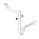 DIANHIDRO - SIFONE AUTOPULENTE SALVASPAZIO A 1 VIA CON DOPPIO ATT. LAVASTOVIGLIE