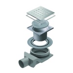 DH 371-P1802-15 CANALINA SCARICO DOCCIA QUADRATA ANGOLO