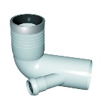 NICOL - CURVA WC PROLUNGATA 1 ATTACCO CON GUARNIZIONE E TAPPO