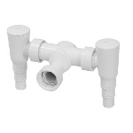 BONOM - SIFONE CON DOPPIO ATTACCO SCARICO PER LAVATRICE