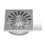 DIANHIDRO - CHIUSINO SIFONATO IN ABS CON GRIGLIA CROMATA