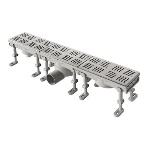 FIRST - CANALE SIFONATO CON GRIGLIA INOX 1 CHIUSINO