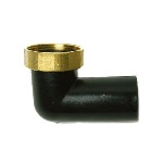 BONOM - RACCORDO CURVO BASSO CON DADO GIREVOLE IN OTTONE