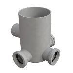 BONOM - POZZETTO A PAVIMENTO CON BICCHIERE 4 VIE  MODELLO BASSO