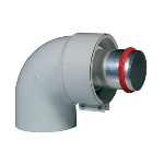 STABI - CURVA 90Â° DN 60/100 C/RACCORDO DN 60 M.M.  (COASSIALE)