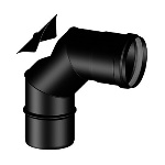 STABI - CURVA 90Â° MF CON ISPEZIONE PELLET SMALTATO