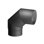 DK    CURVA ACCIAIO AL CARBONIO SMALTATO 90Â° MF  PER STUFE A LEGNA Diam. 180