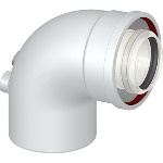 STABI - CURVA 87Â° COASSIALE M/F DN 60-100 CON PRESE ANALISI