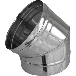 DIANKAMIN - CURVA IN ACCIAIO A 45Â° PER CANNE FUMARIE