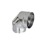 DK    CURVA IN ACCIAIO 316L  A 90° PER CANNE FUMARIE Diam. 60