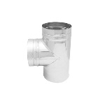 DK - TEE IN ACCIAIO 316L A 90Â° PER CANNE FUMARIE