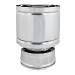 DK 412-C771-200250 TERMINALE ANTIVENTO A BOTTE ACCIAIO INOX