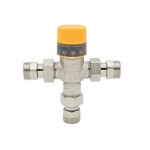 RIVER - MISCELATORE TERMOSTATICO P/PANNELLI SOLARI CON VALVOLE DI NON RITORNO