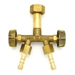 Gheginonline - RACCORDO DUE USCITE CON RUBINETTO DI INTERCEZIONE PER BOMBOLA